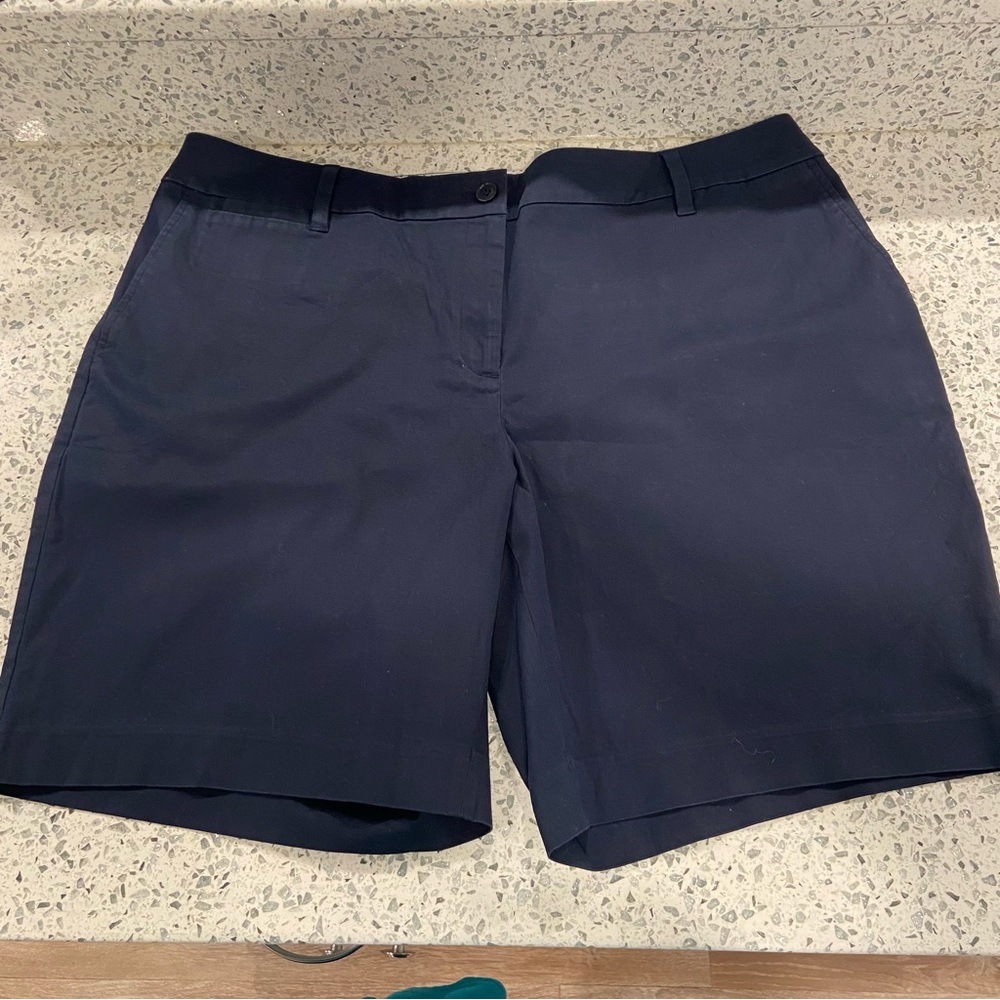 Talbots Navy Classic Bermuda Shorts